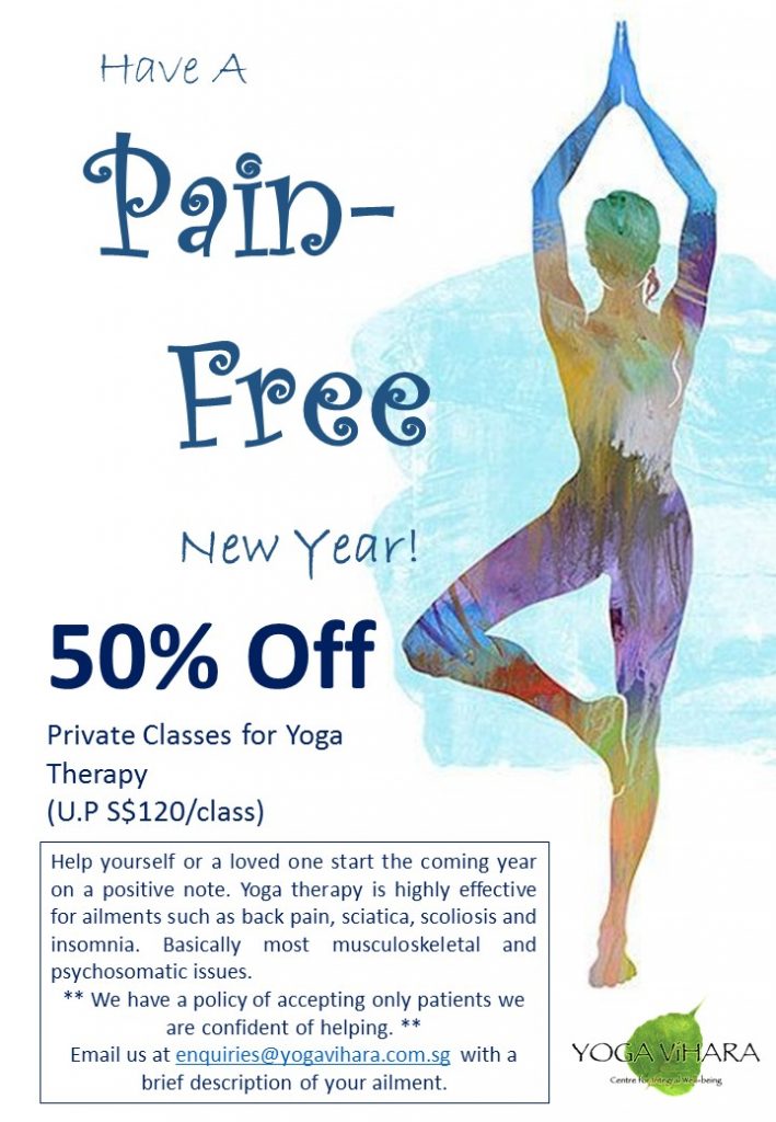 50% off personal classes for yoga therapy